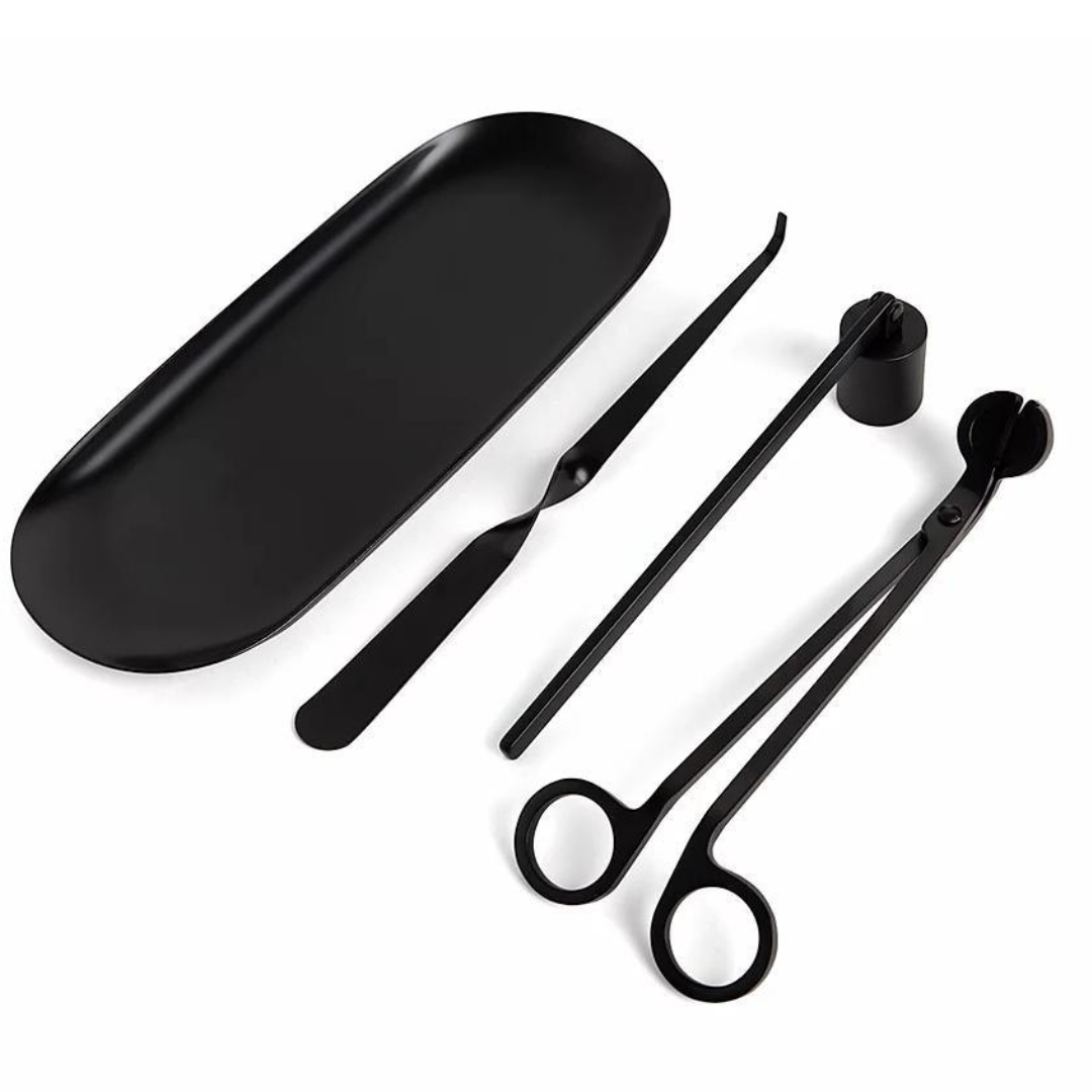 Candle Care Kit - 4pcs - Matte Black
