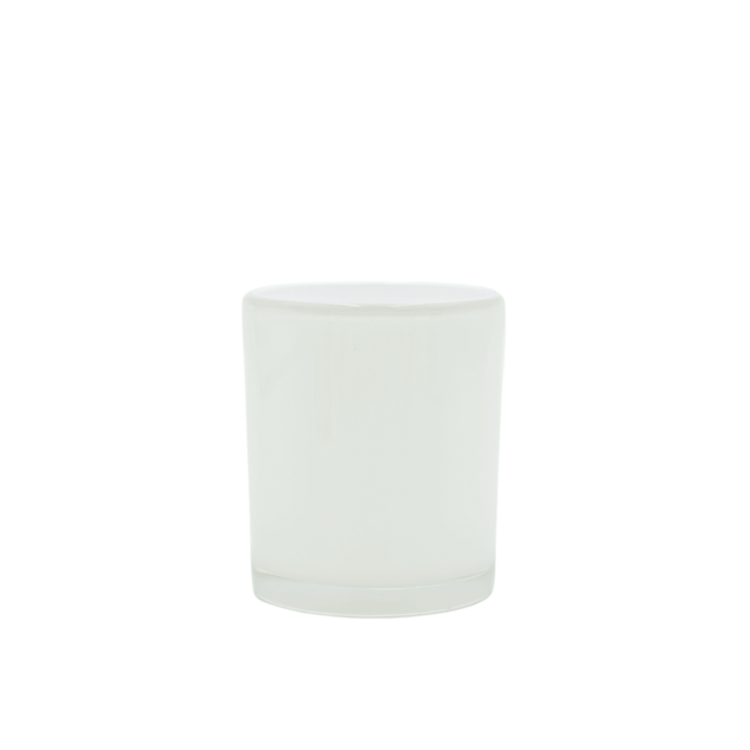 Bobby Candle Jar - Opaque with Clear Base - Medium