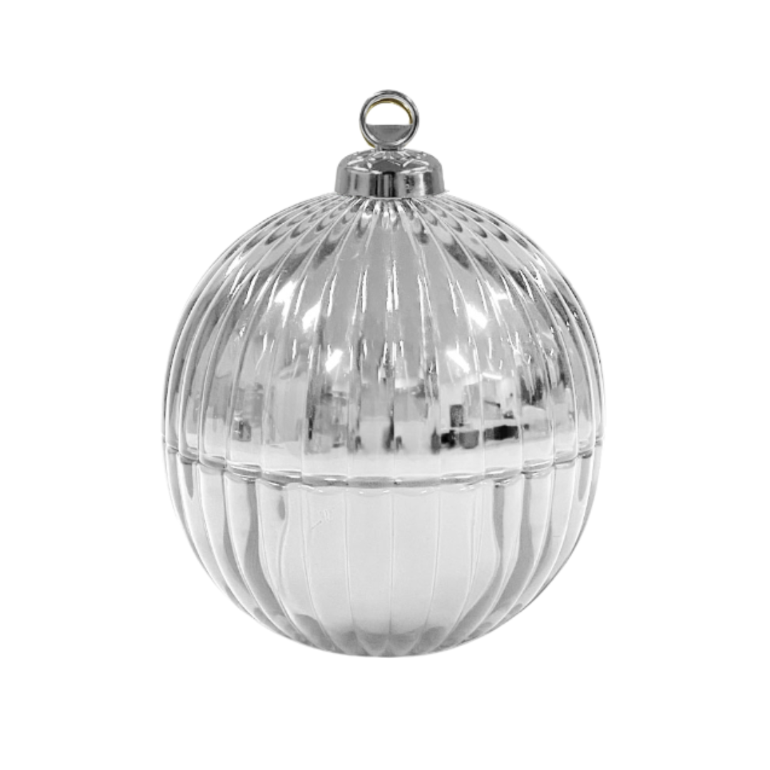 Christmas Bauble Jar - Silver