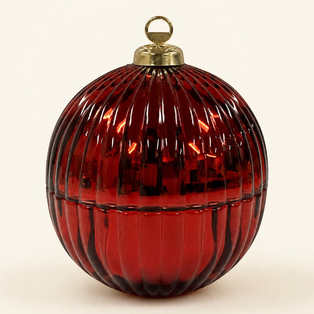 Christmas Bauble Jar - Red
