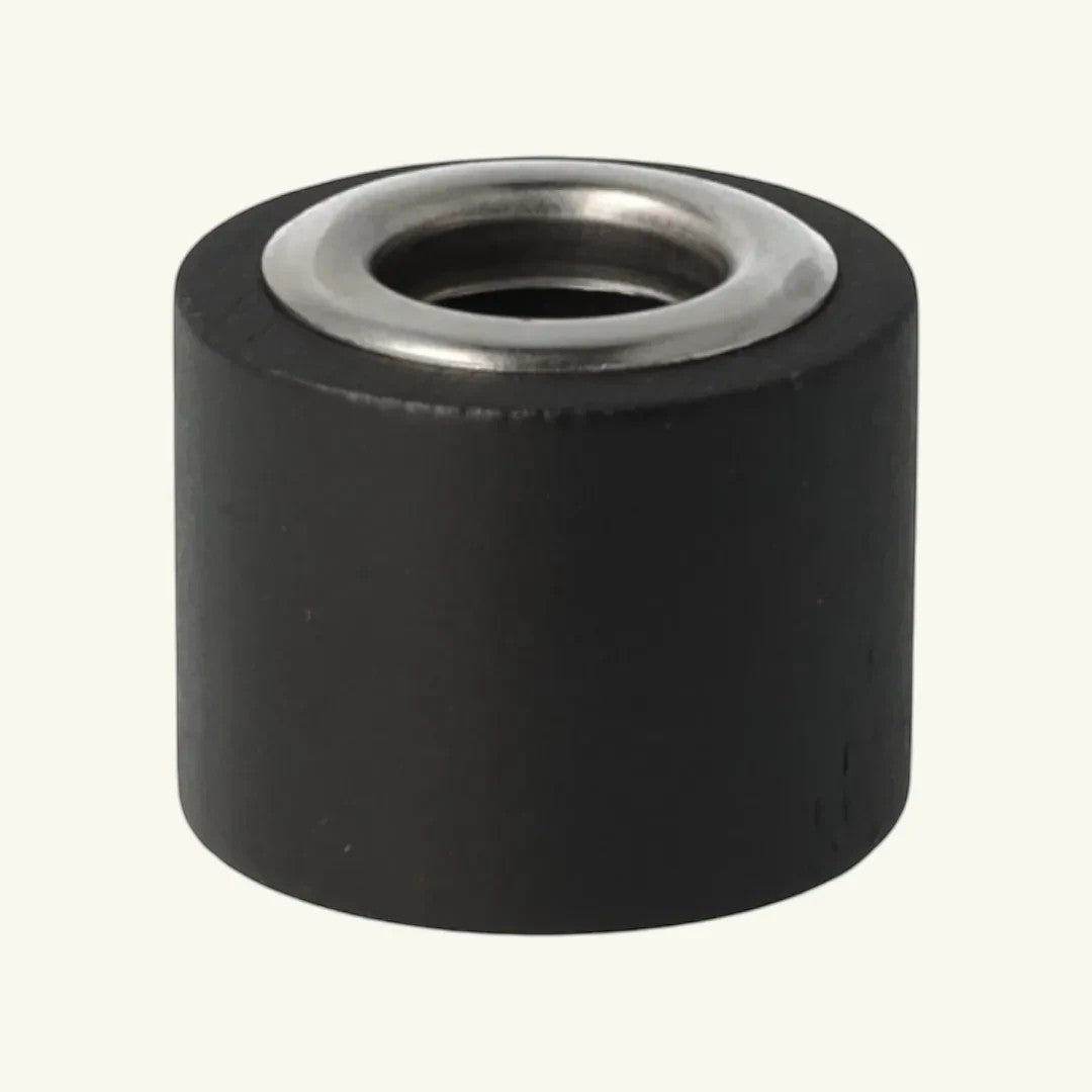 Pure Candle Supplies Melbourne black beechwood diffuser cap with a silver metal insert for 100ml and 200ml glass bases