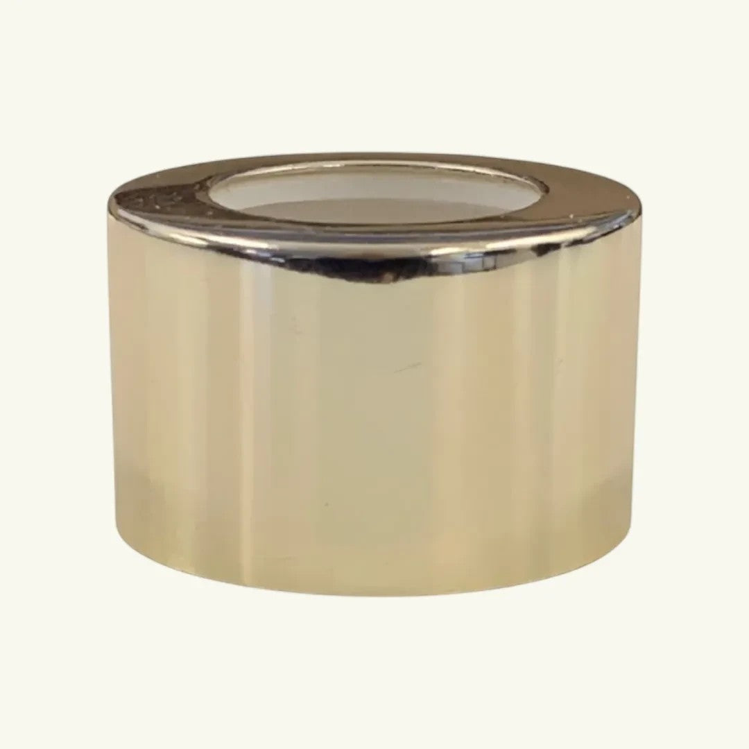 Pure Candle Supplies Melbourne champagne gold screw-on diffuser cap for 100ml and 200ml glassware bases