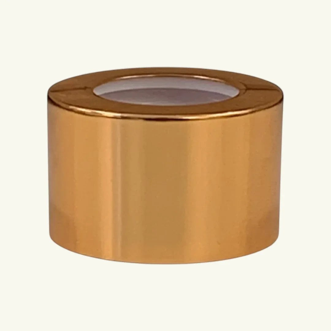 Pure Candle Supplies Melbourne copper diffuser cap for 100ml and 200ml glassware bases with a screw-on design.