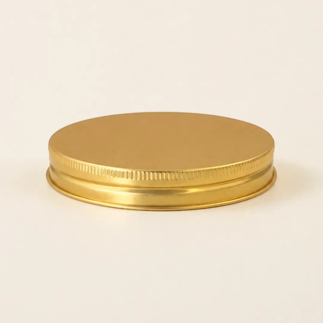 Pure Candle Supplies Melbourne dark gold tin screw lid for extra large Archie candle vessels