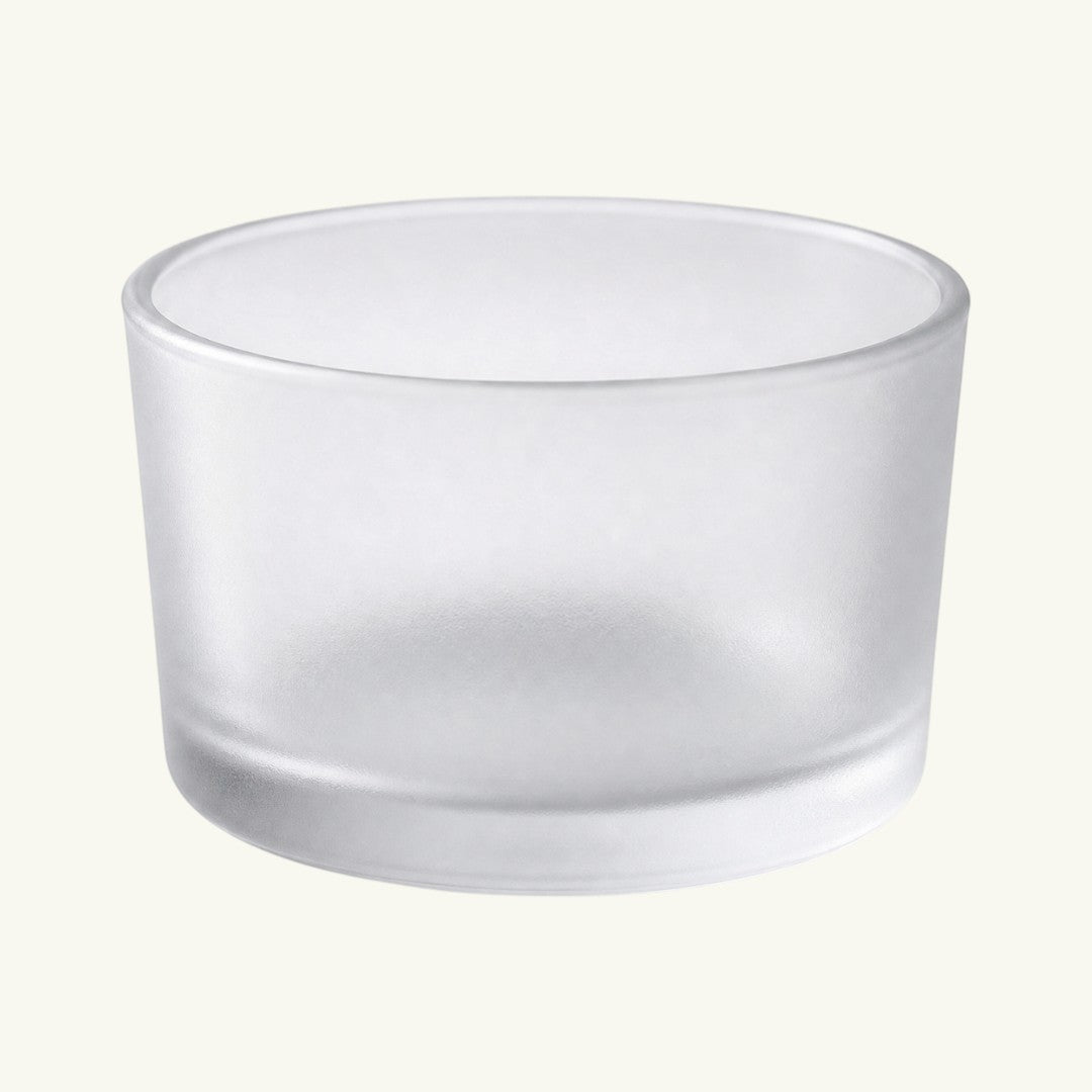 Pure Candle Supplies Melbourne frosted glass Sienna mini bowl candle jar with a thick wall and curved base