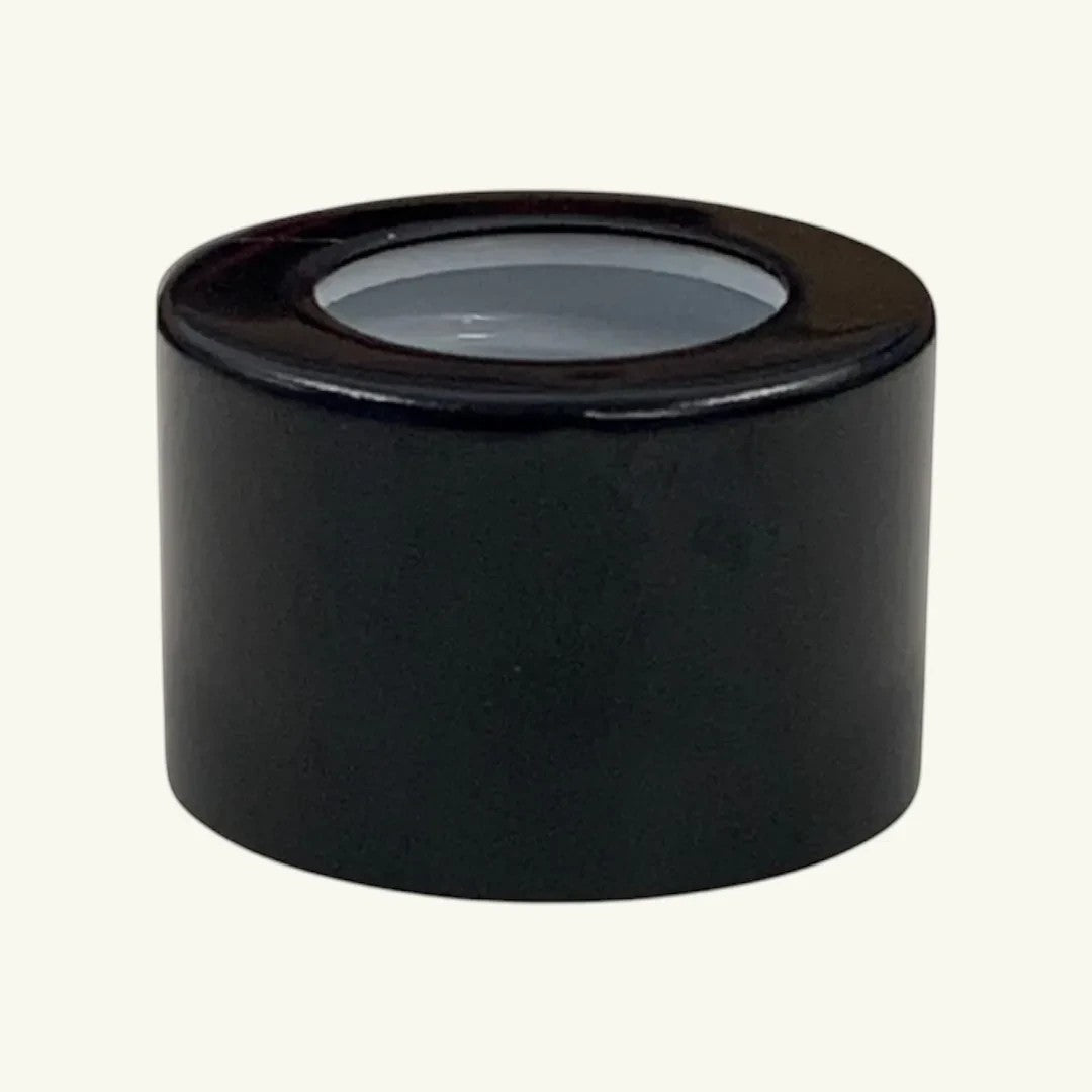 Pure Candle Supplies Melbourne gloss black screw-on diffuser cap for 100ml and 200ml glassware bases