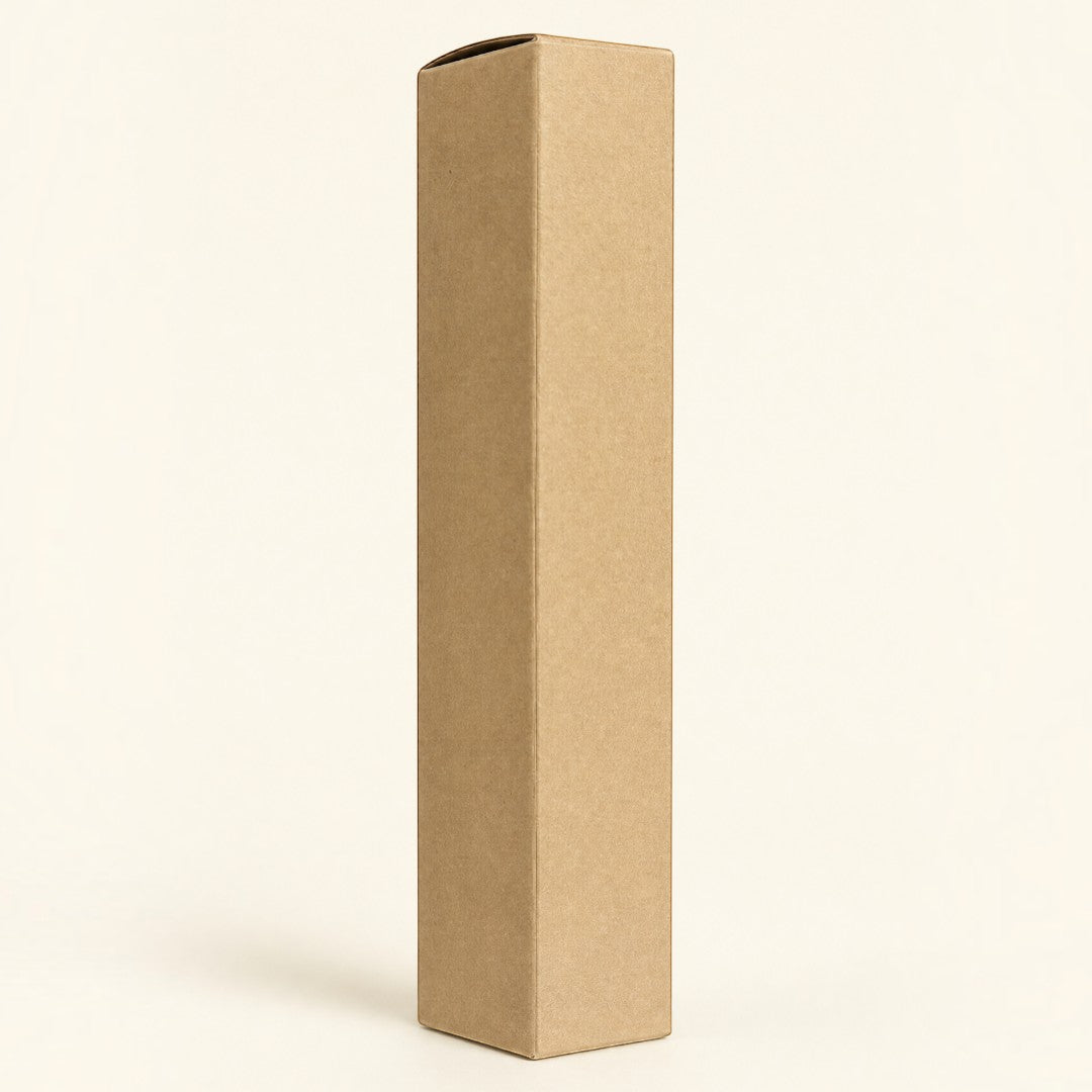 Pure Candle Supplies Melbourne 100ml kraft cardboard perfume bottle packaging with an origami interlocking base