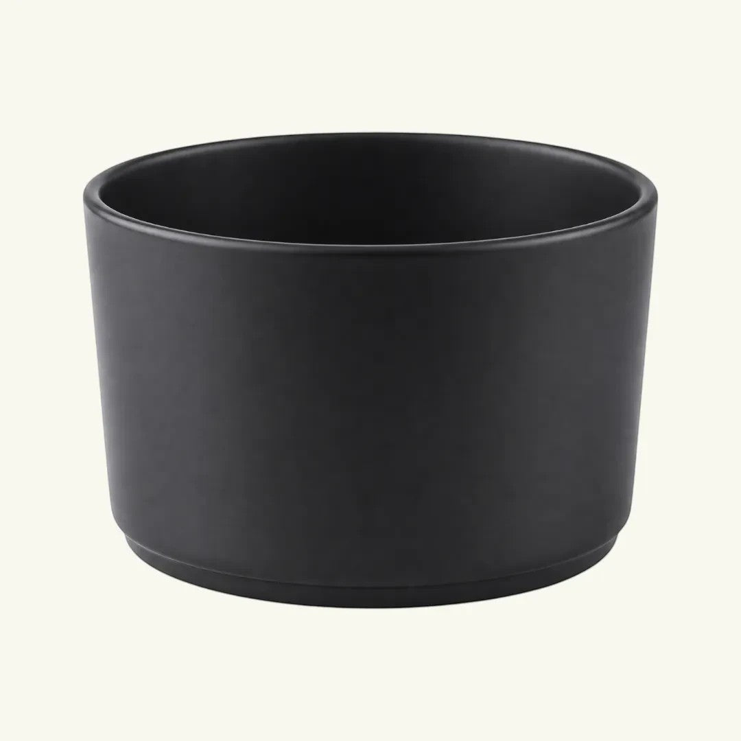 Pure Candle Supplies Melbourne Sienna mini bowl candle jar in matte black with a thick glass wall and curved base.