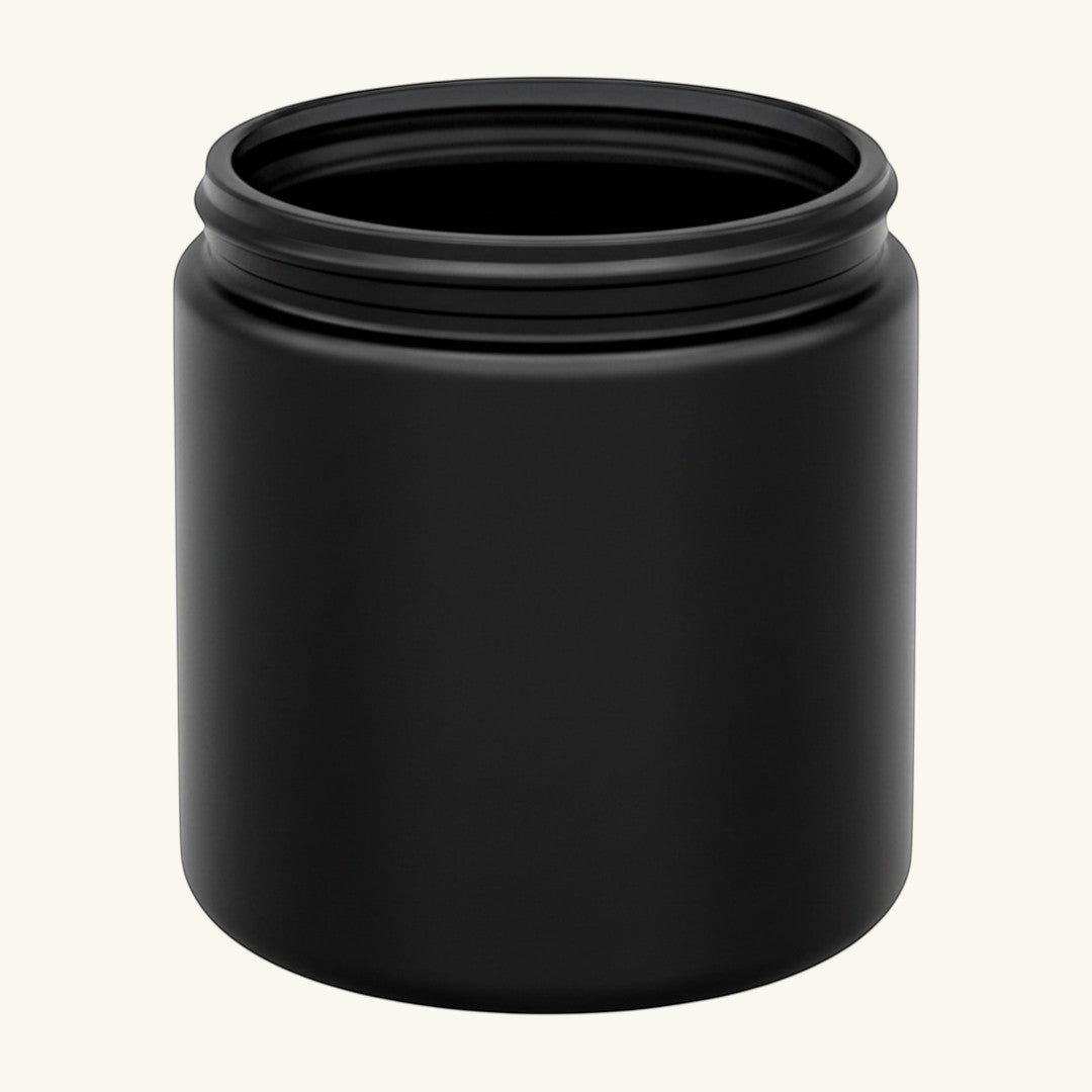 Pure Candle Supplies Melbourne extra large Archie candle jar in a sleek matte black finish with a screw top design.