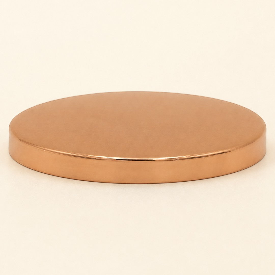 Pure Candle Supplies Melbourne extra large rose gold metal lid for Sienna candle jars with a smooth finish