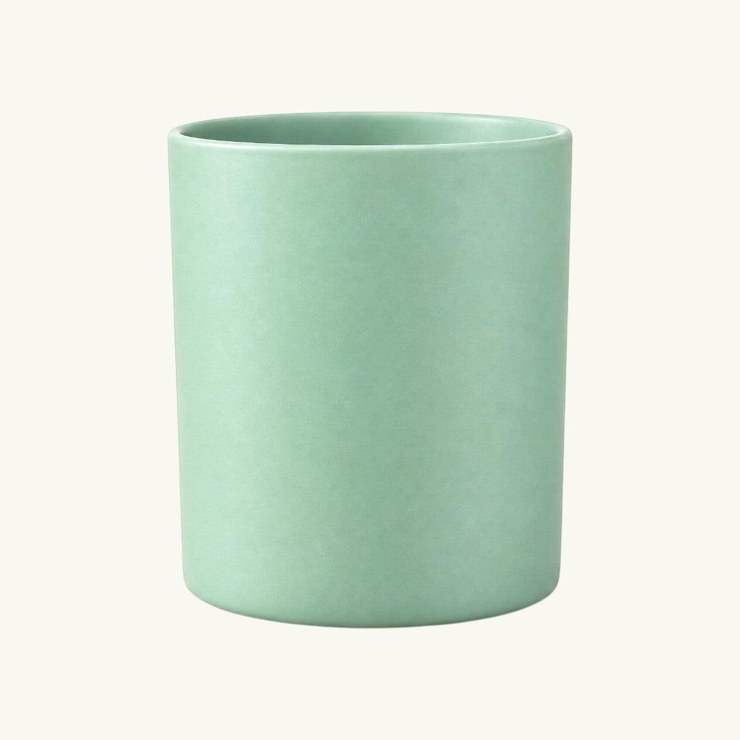 Pure Candle Supplies Melbourne large sage green Bobby candle jar with a smooth, thick-walled glass finish.