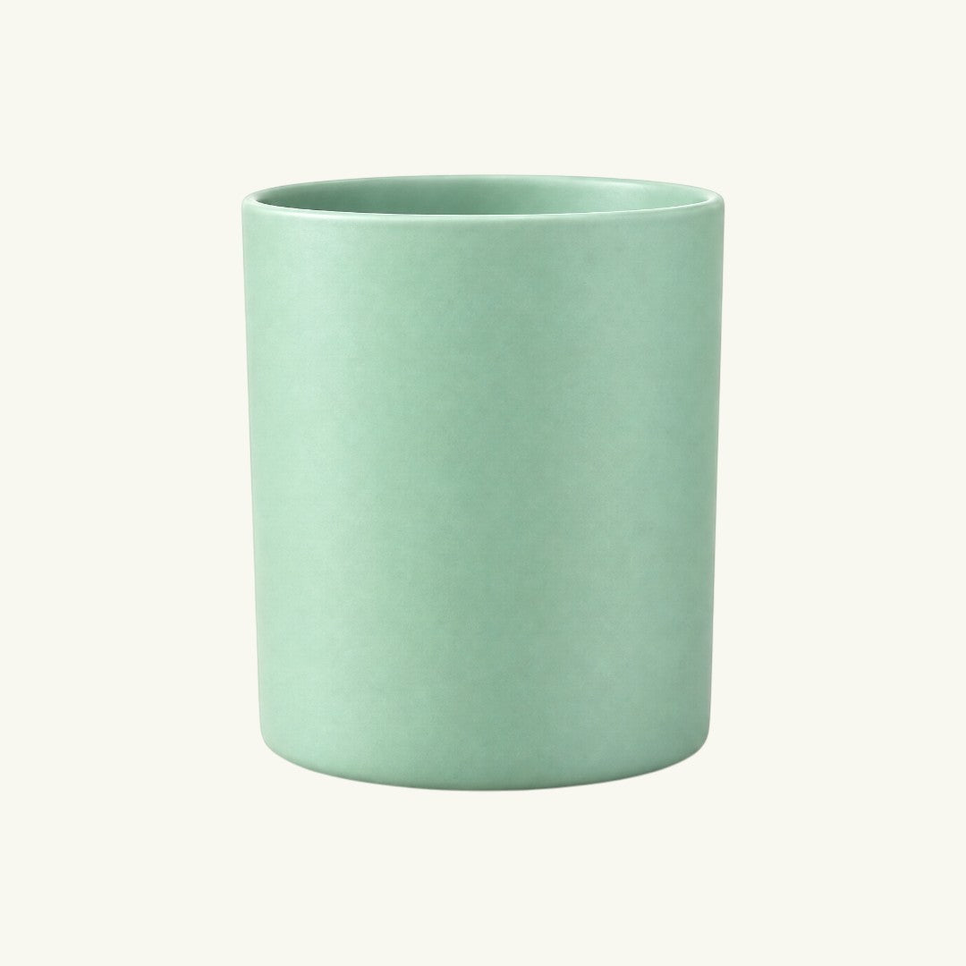 Pure Candle Supplies Melbourne medium Bobby candle jar in a matte sage green finish with a thick glass wall.