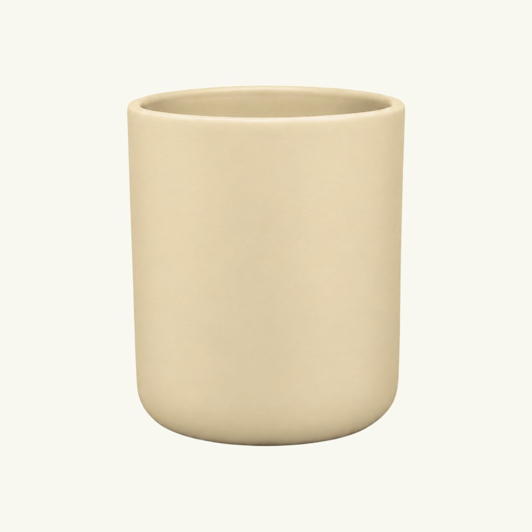 Pure Candle Supplies Melbourne Sienna medium candle jar in a smooth nude matte finish with a curved base design.