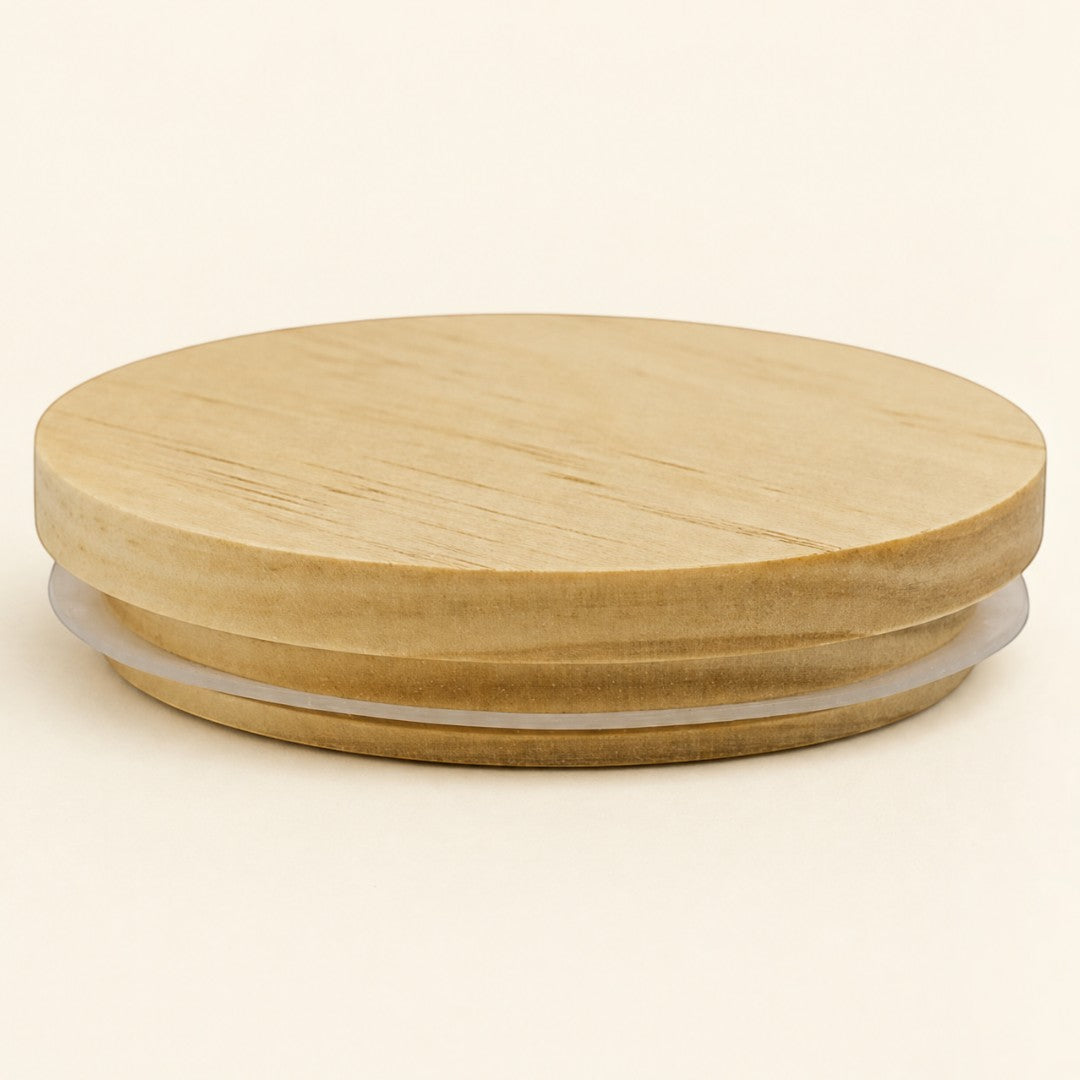 Pure Candle Supplies Melbourne Sienna extra large pine timber lid with silicone seal for candle jars