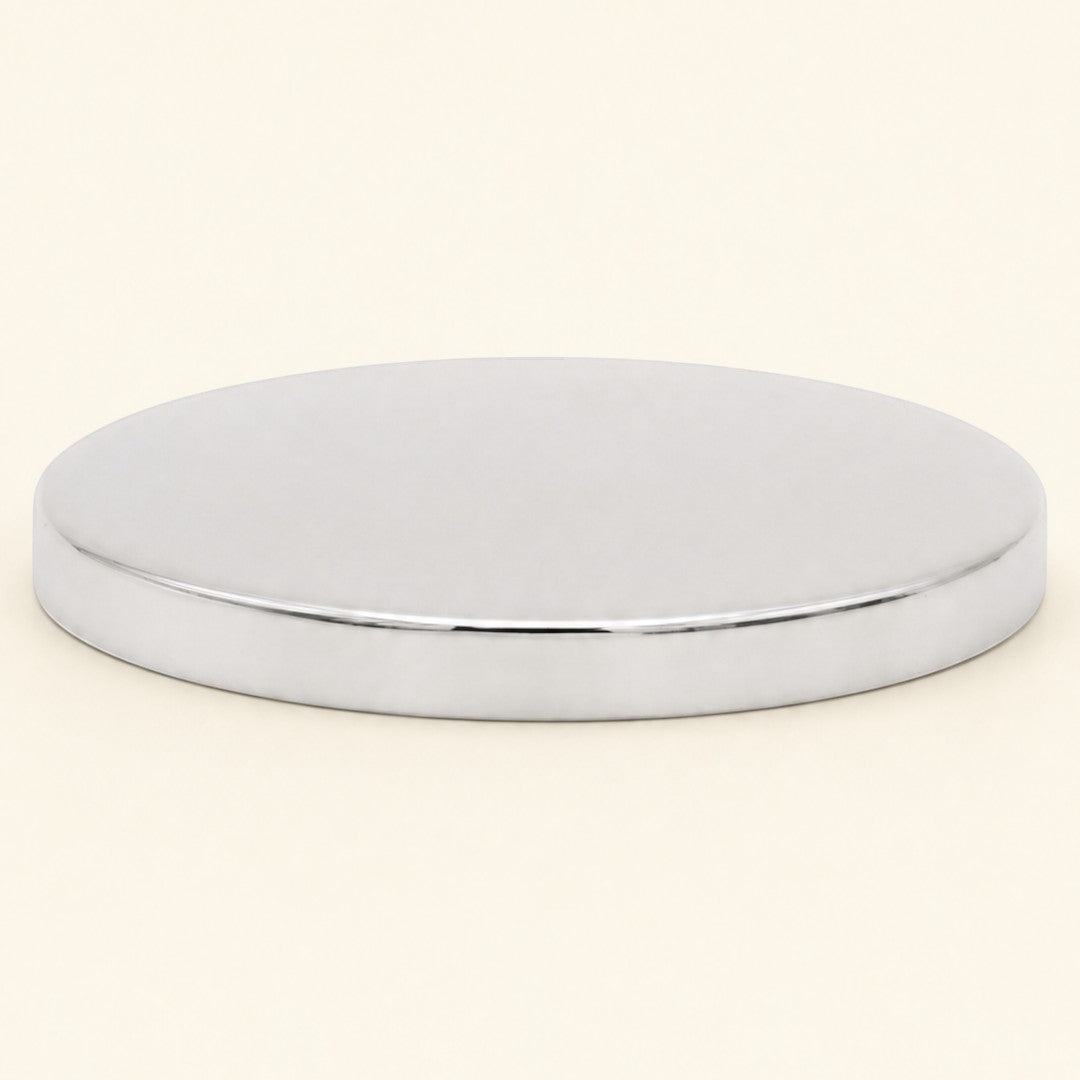 Pure Candle Supplies Melbourne extra large shiny silver metal lid for Bobby candle jars