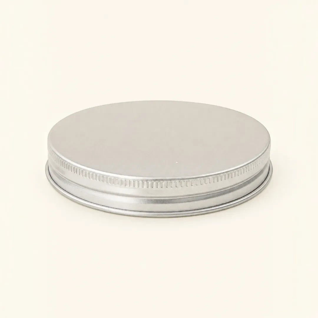 Pure Candle Supplies Melbourne silver tin screw-on lid for extra large Archie candle vessels