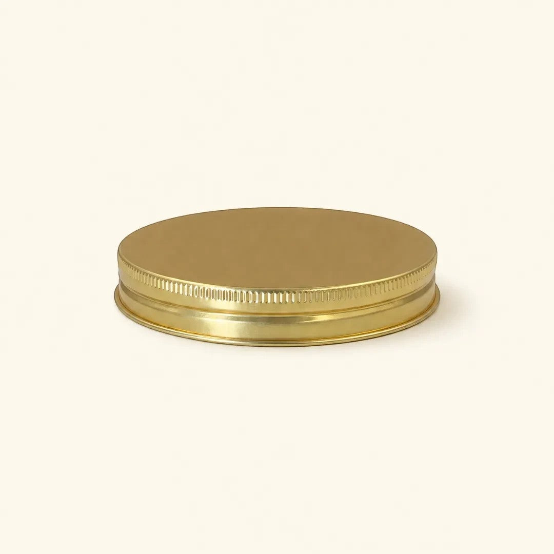 Pure Candle Supplies Melbourne small gold screw-on tin lid for Archie candle vessels