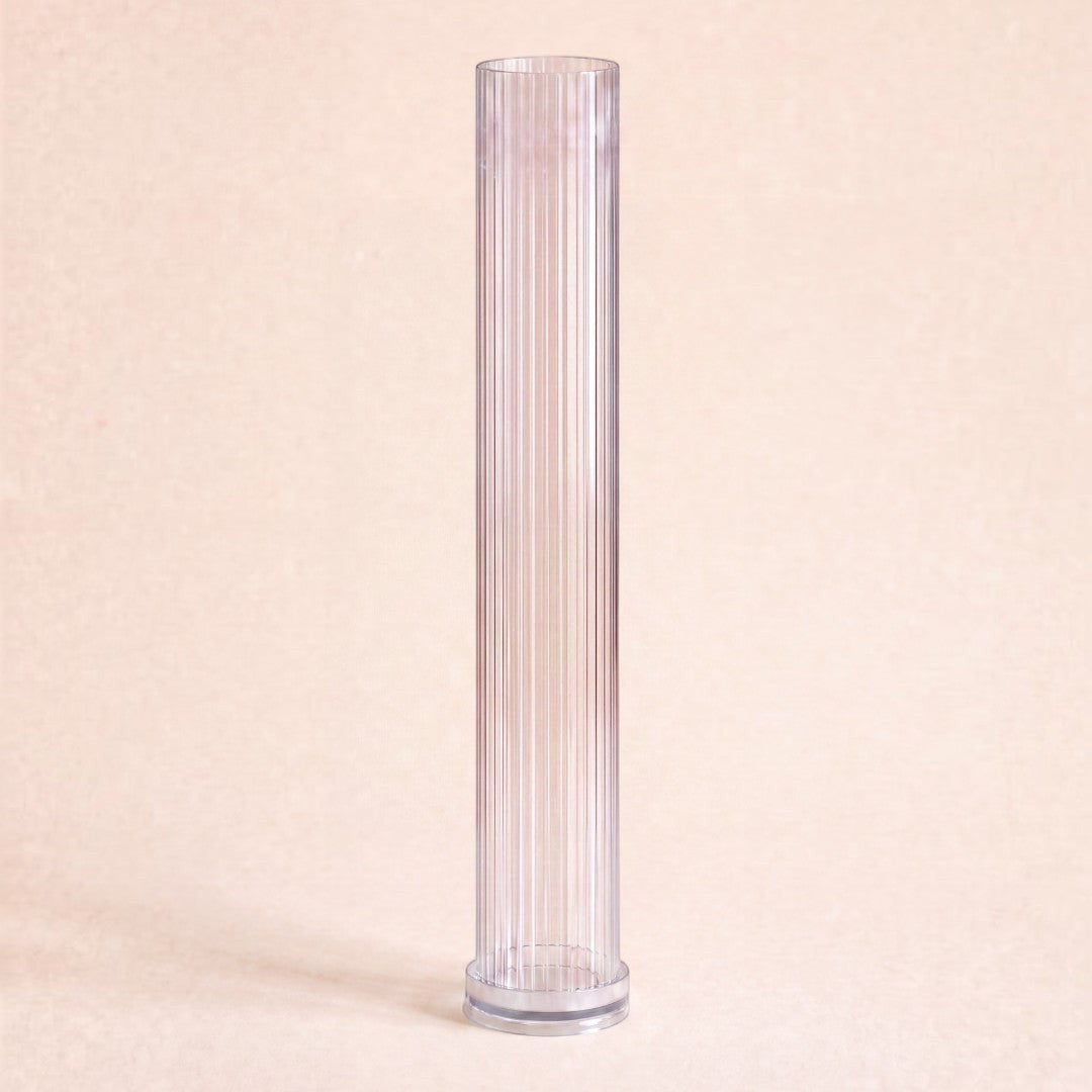 Pure Candle Supplies Melbourne tall ribbed acrylic column pillar candle mould for smooth candle making