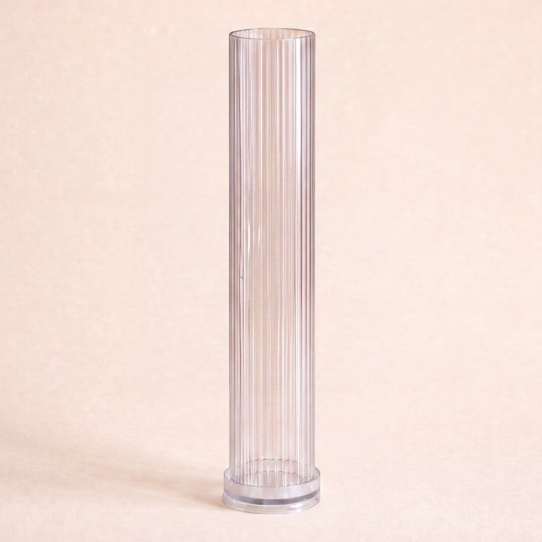 Pure Candle Supplies Melbourne tall ribbed acrylic column pillar candle mould for candle making
