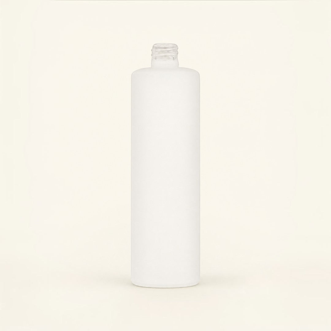 Pure Candle Supplies Melbourne 30ml white cylindrical glass perfume bottle with a glossy finish