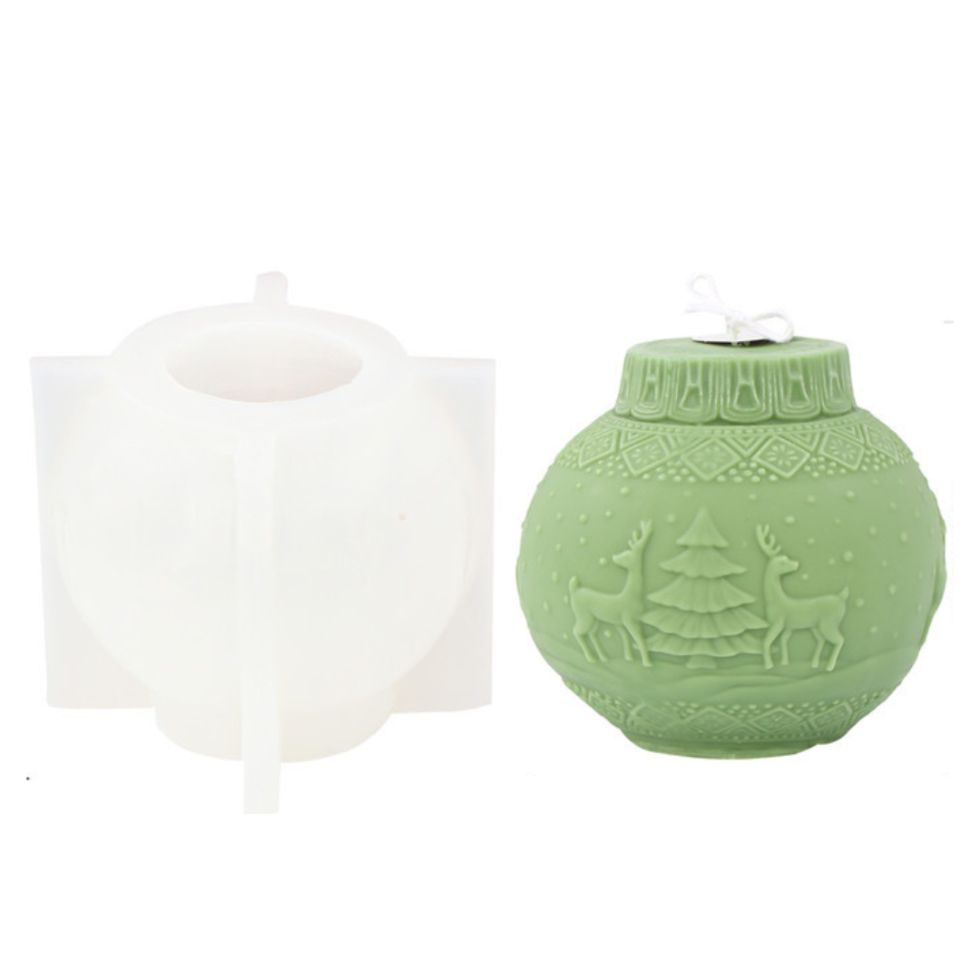 Reindeer Christmas Bauble - Candle Mould