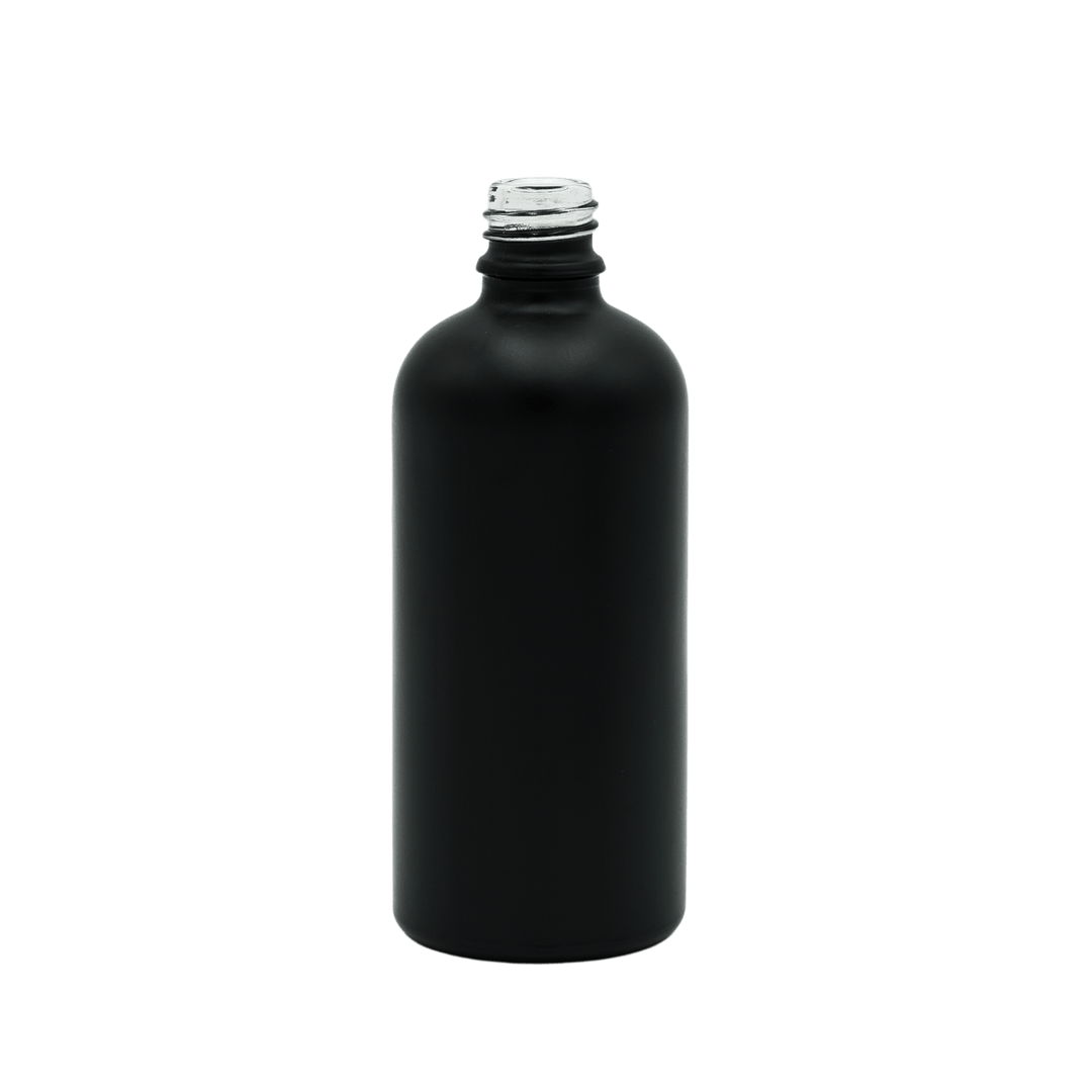 100ml matte black spray bottle with screw top
