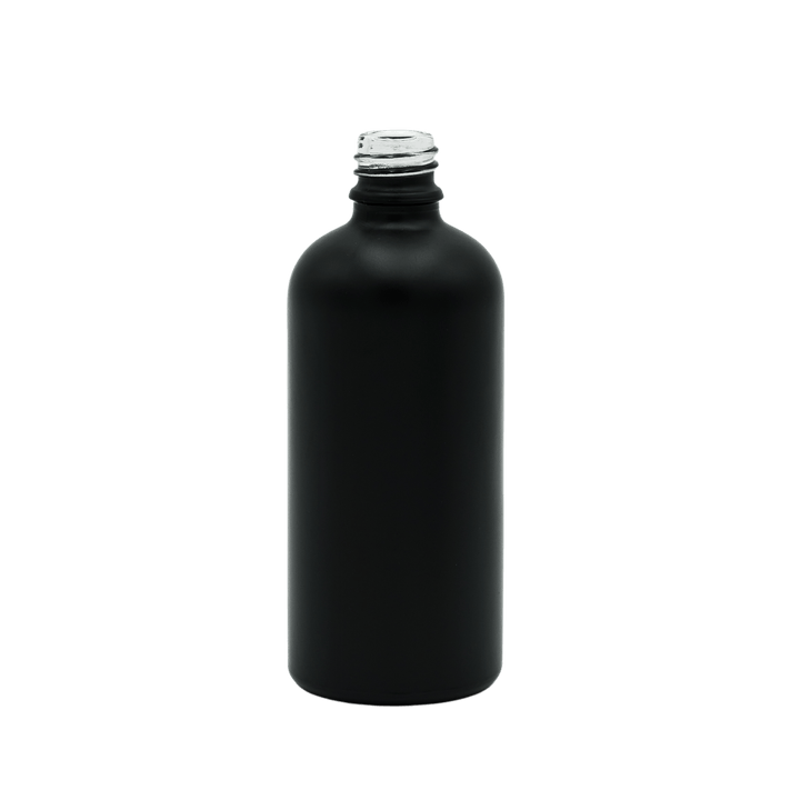 100ml matte black spray bottle with screw top
