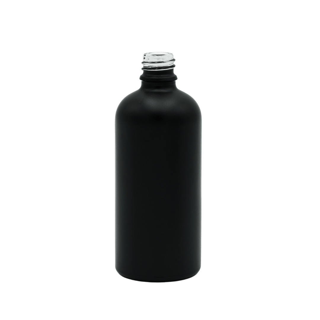 100ml matte black spray bottle with screw top 
