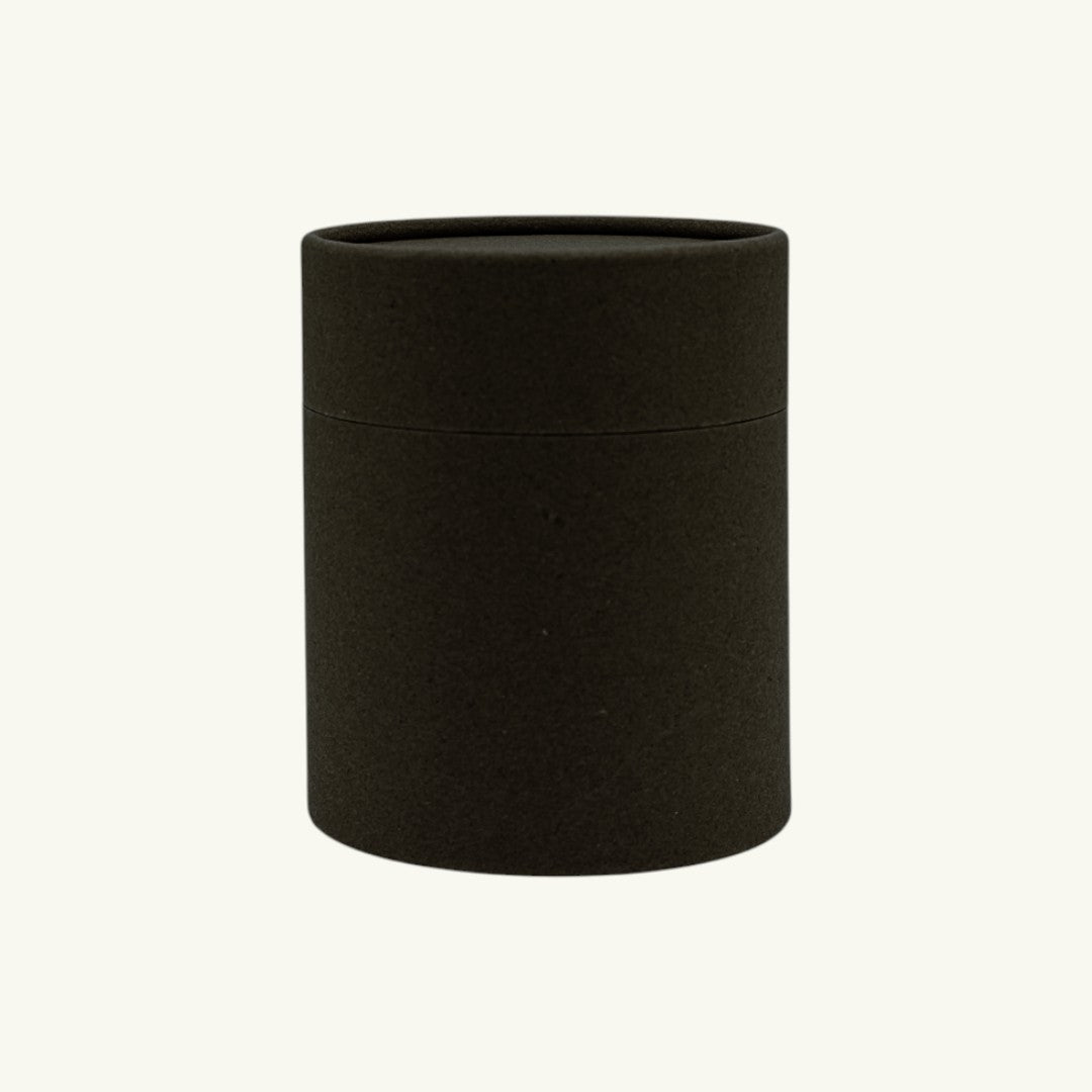 matte black kraft tube packaging for small candle jar
