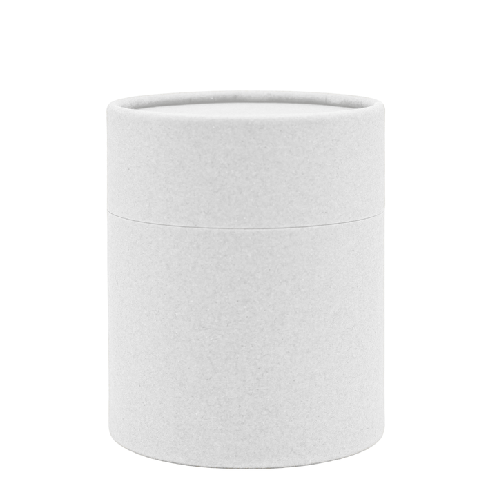 large matte white coated kraft tube packaging for large candle jar