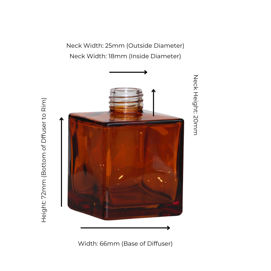 Diffuser Glassware - Square 200ml - Matte Black
