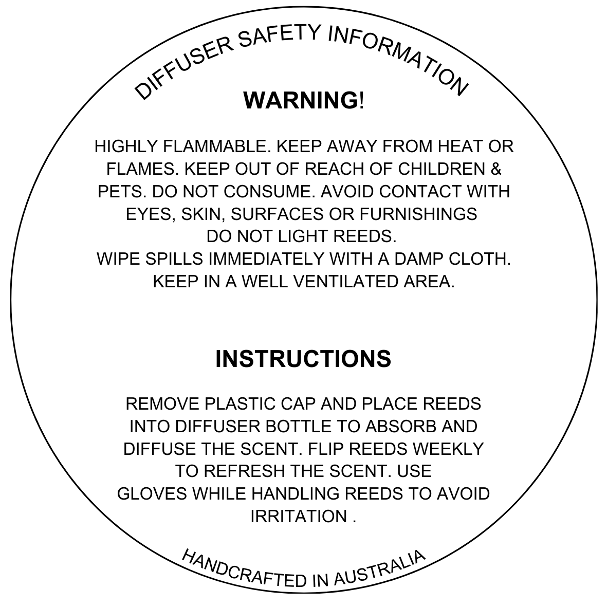 Diffuser Warning Labels - Roll of 1000 – Pure Candle Supplies Melbourne