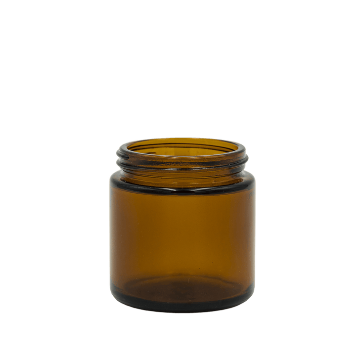 small amber apothecary style candle jar