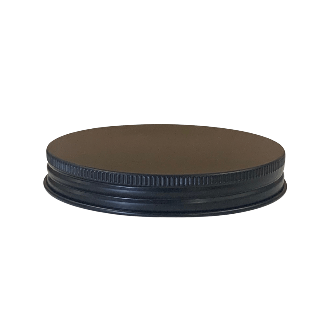 Matte Black screw top tin lid