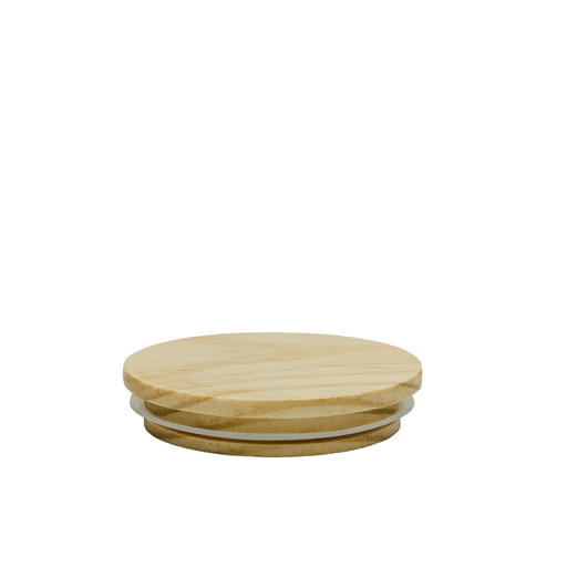 small round timber pine lid