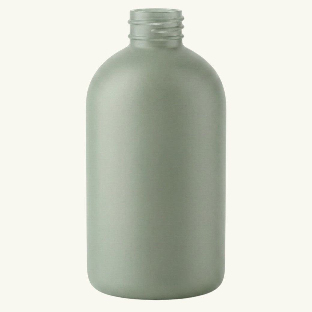 Green bottle on a white background