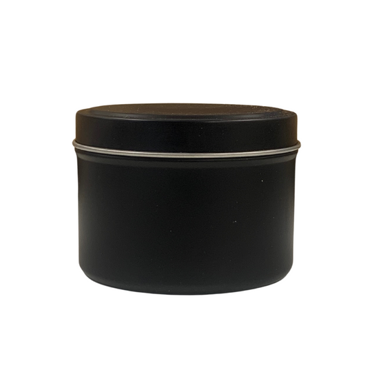 Candle Tin Black Pure Candle Supplies Melbourne