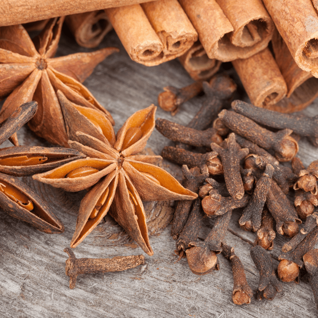mix of spices and cloves with sandalwood