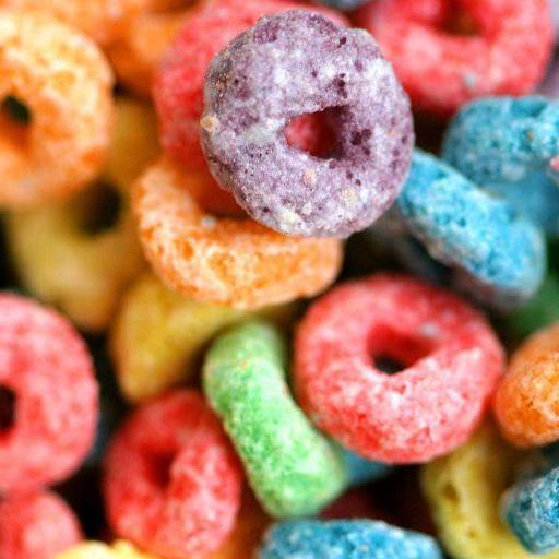 close up image of fruit loops cereal