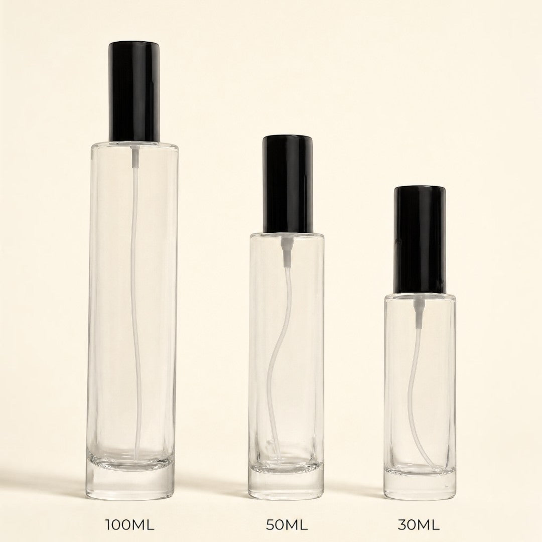 Perfume Bottle - Cylinder - Clear - 30ml