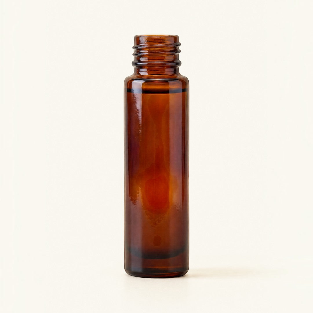 Perfume Bottle - Cylinder - Amber - 10ml