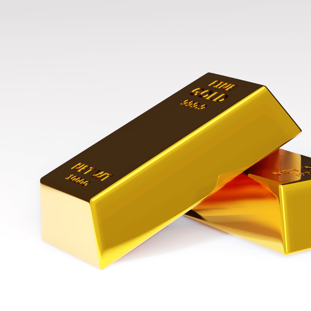 two large gold bars resting on top of each other