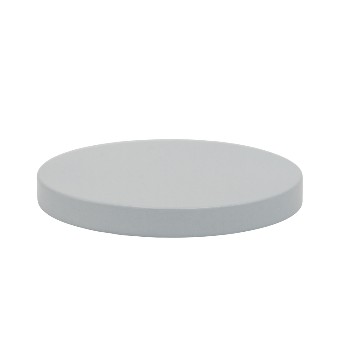 round metal white candle jar lid