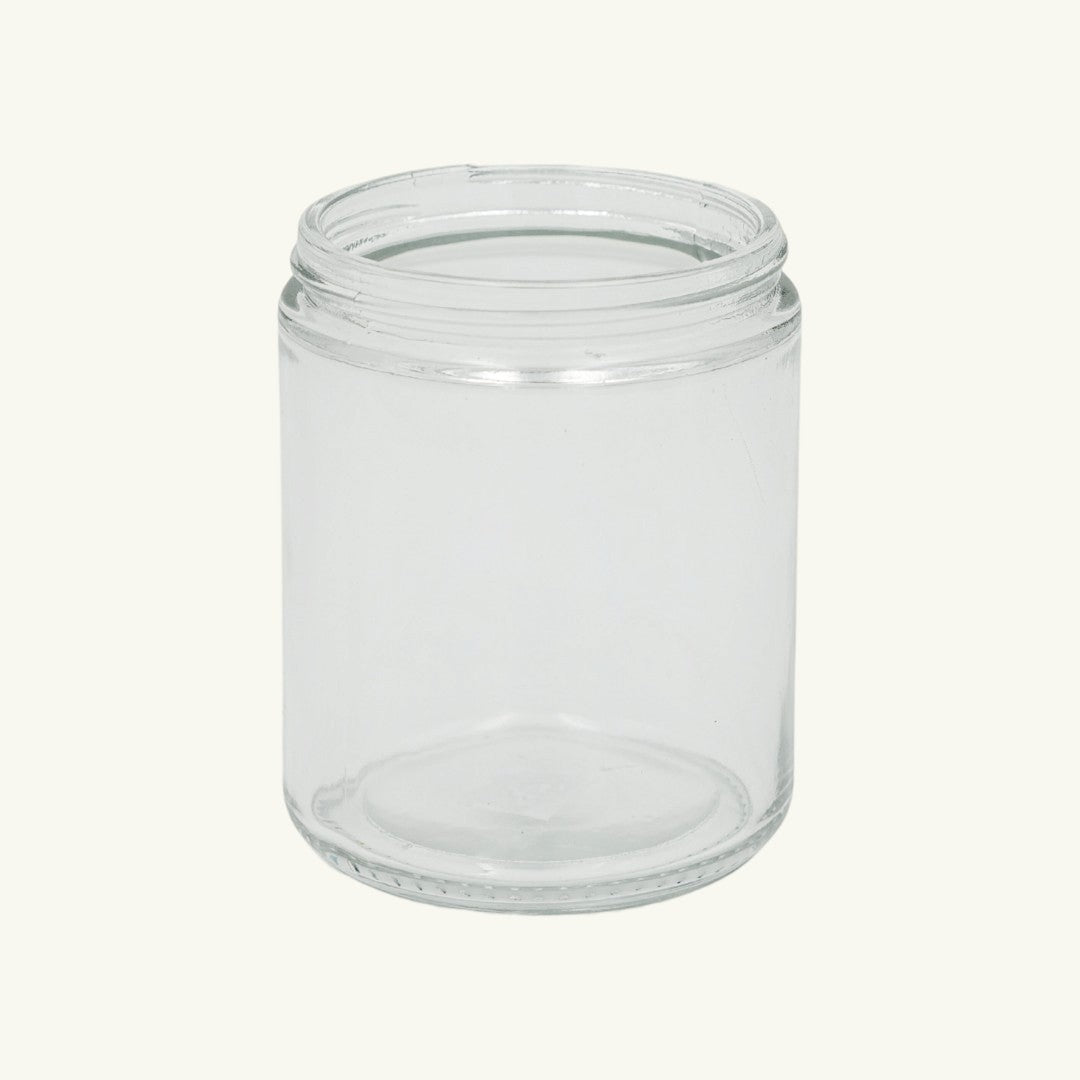 Pure Candle Supplies Melbourne Archie small clear glass candle jar with screw top lid design