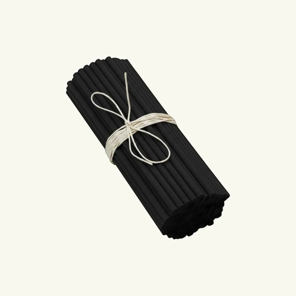 Pure Candle Supplies Melbourne black polyester fibre reed diffuser sticks tied with string for optimal scent throw