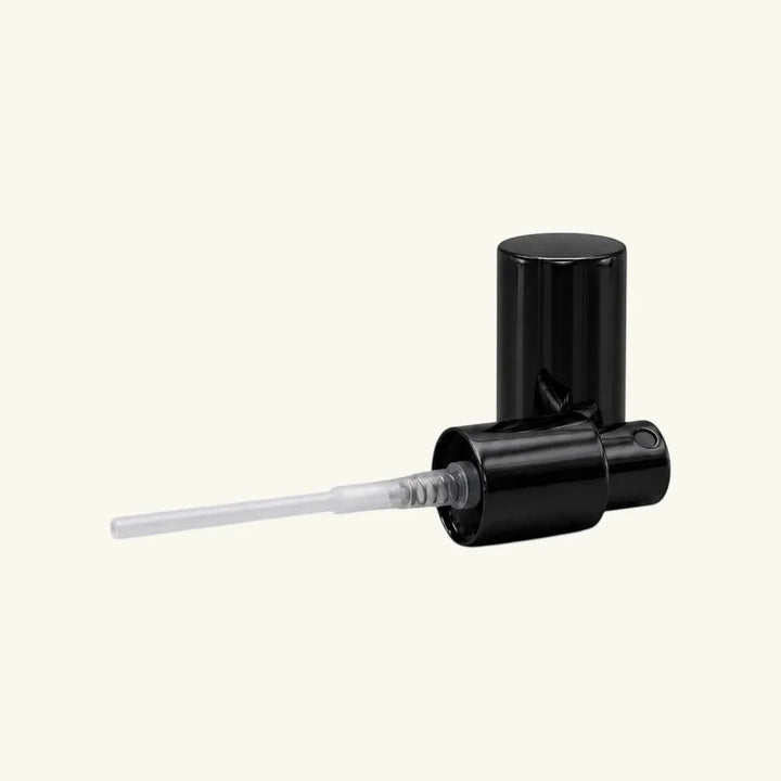 Pure Candle Supplies Melbourne black perfume mister spray cap and lid for 10ml cylinder bottles