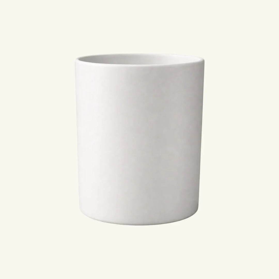 Pure Candle Supplies Melbourne Bobby candle jar in satin white glass. Medium size with a flat base and thick walls.