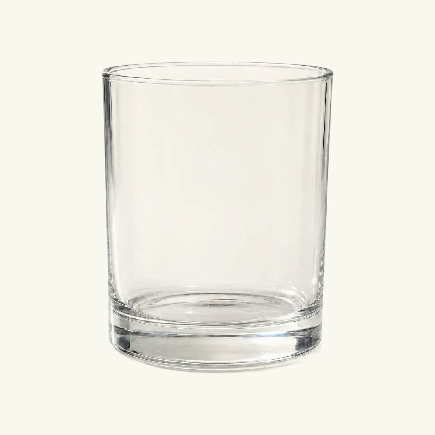 Pure Candle Supplies Melbourne Bobby large clear glass candle jar with thick walls and a flat base.