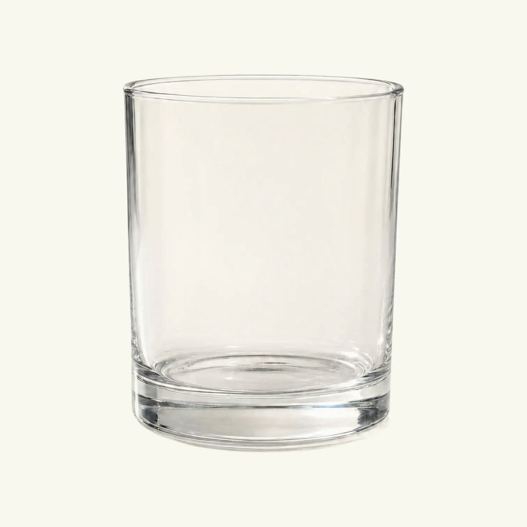 Pure Candle Supplies Melbourne Bobby clear glass candle jar, extra large, traditional design with thick walls and flat base.