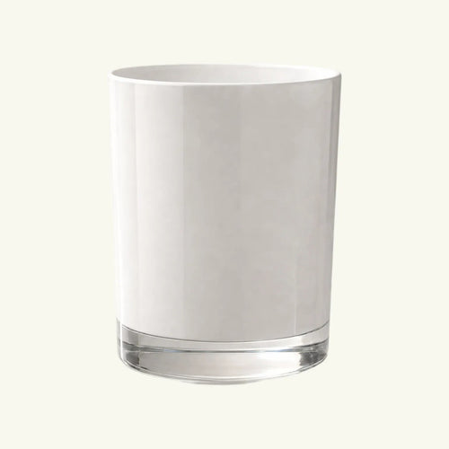 Bobby Candle Jar - Opaque with Clear Base - Large